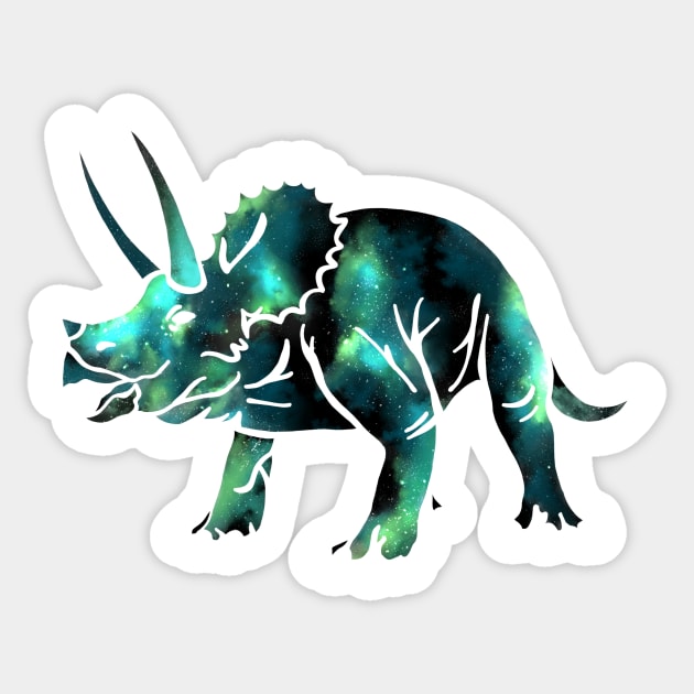 Triceratops from space Sticker by TheDoodlemancer